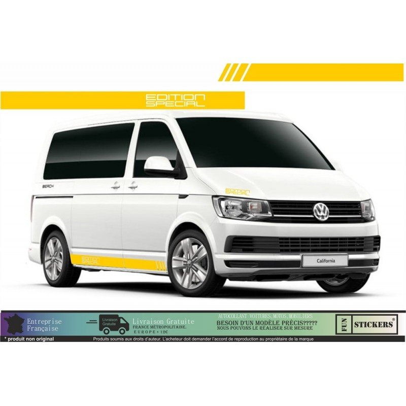 VW Transporter van bandes laterales Edition Speciale autocollant Fun Stickers