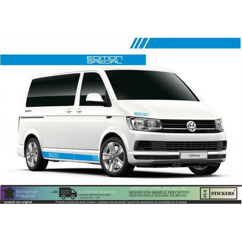 VW Transporter van bandes laterales Edition Speciale autocollant Fun Stickers