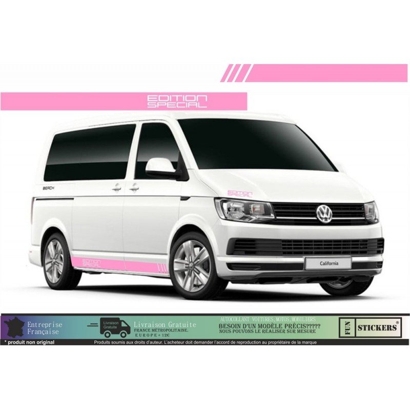 VW Transporter van bandes laterales Edition Speciale autocollant Fun Stickers