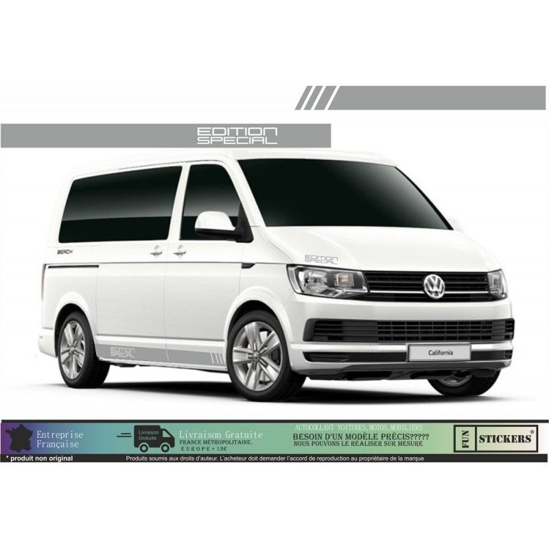 VW Transporter van bandes laterales Edition Speciale autocollant Fun Stickers