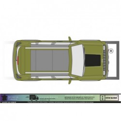 Jeep Renegade Bande Capot Plein  - Tuning Sticker Autocollant Graphic Decals