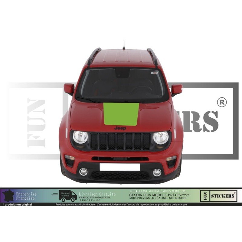 Jeep Renegade Full Hood Band - Tuning Sticker Sticker Graphic Decals