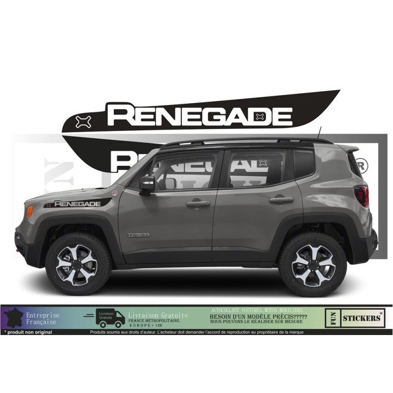 JEEP RENEGADE deco side wings - Tuning Sticker Sticker Sticker Graphic Decals