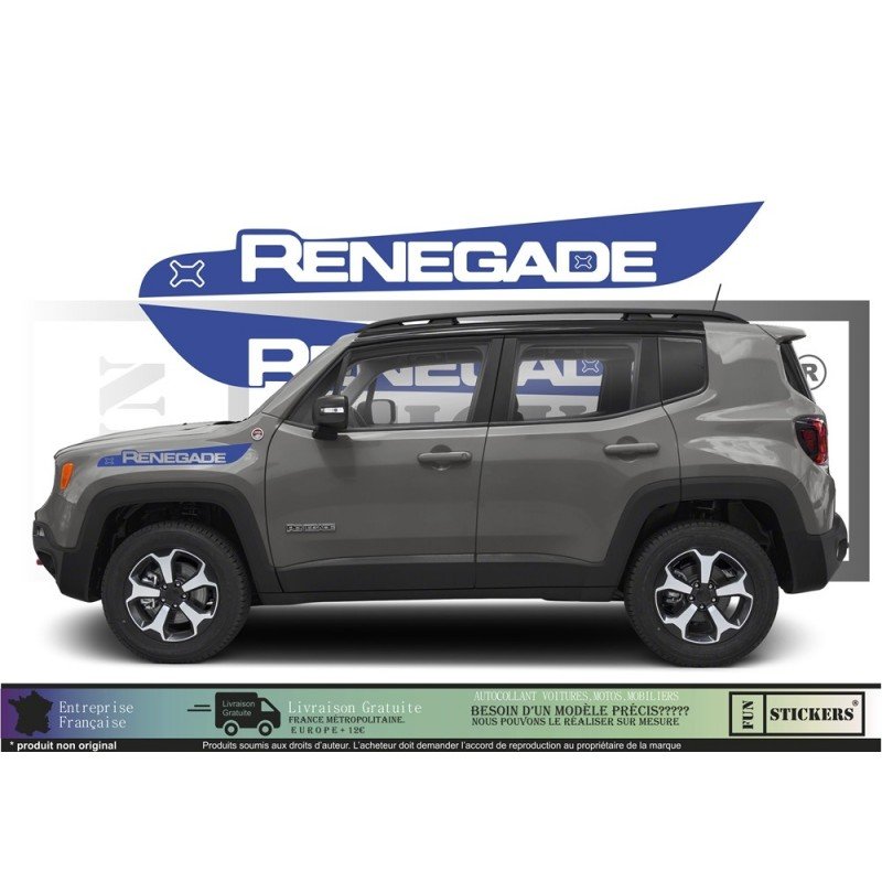 Jeep Renegade kit deco ailes laterales tuning autocollant Fun Stickers