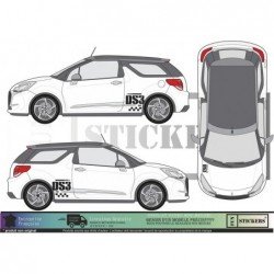 Citraen DS3 - Logos stickers side and hood - Tuning Sticker Sticker Graphic Decals