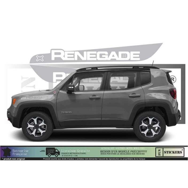 Jeep Renegade kit deco ailes laterales tuning autocollant Fun Stickers