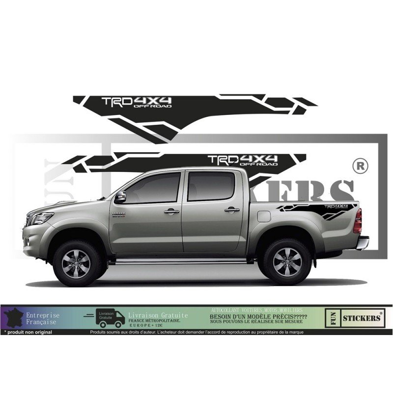 Toyota Hilux TRD 4x4 Off Road kit decoration benne autocollant Fun Stickers