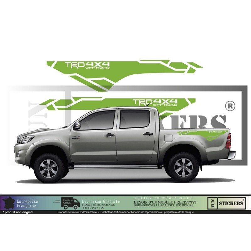 TOYOTA HILUX TRD 4x4 OFF ROAD Benne Decoration - Complete Kit - Tuning Sticker Sticker Graphic Decals