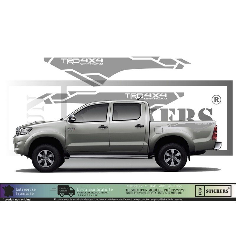TOYOTA HILUX TRD 4x4 OFF ROAD Benne Decoration - Complete Kit - Tuning Sticker Sticker Graphic Decals
