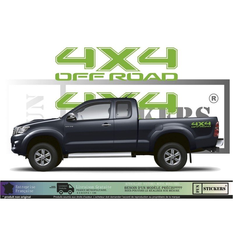 Toyota Hilux 4x4 kit complet decoration benne tuning sticker Fun Stickers