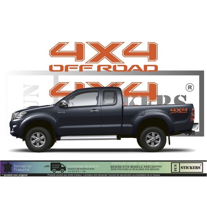 Toyota Hilux 4x4 kit complet decoration benne tuning sticker Fun Stickers