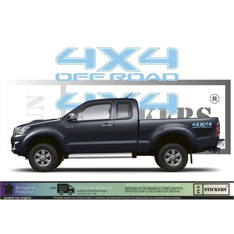 Toyota Hilux 4x4 kit complet decoration benne tuning sticker Fun Stickers