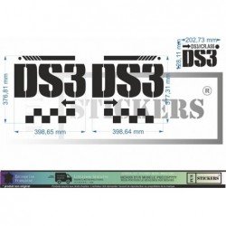 Citroen DS3 Racing KC sticker lateral kit logo aile portiere Fun Stickers