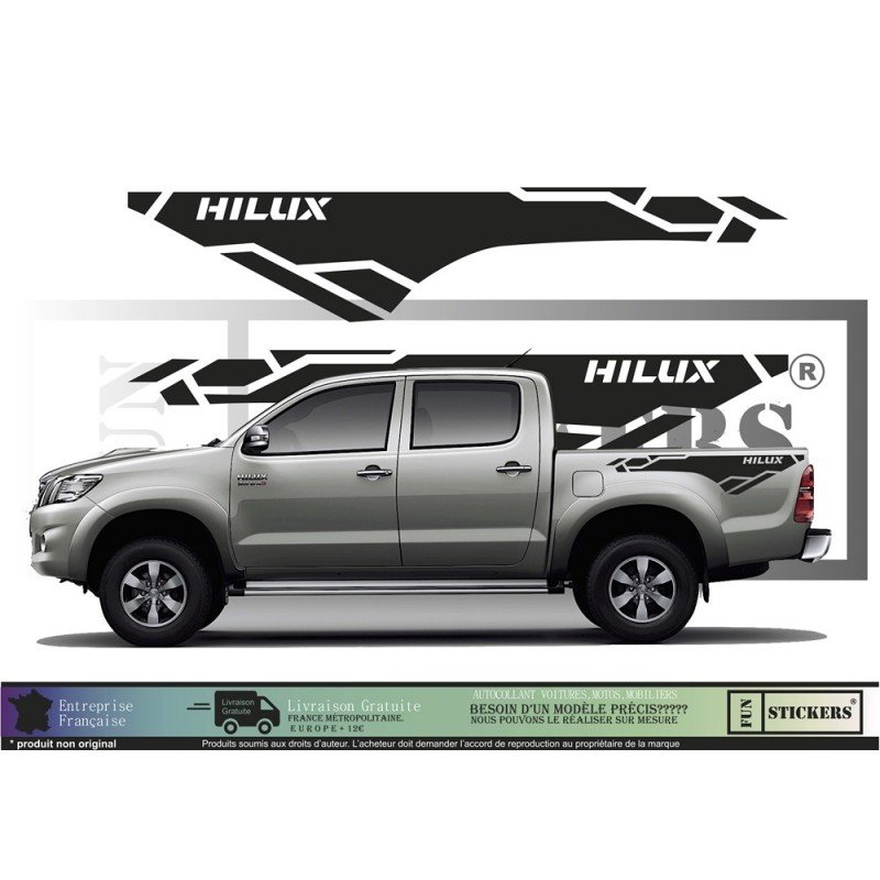 Toyota Hilux 4x4 kit complet autocollant tuning sticker Fun Stickers