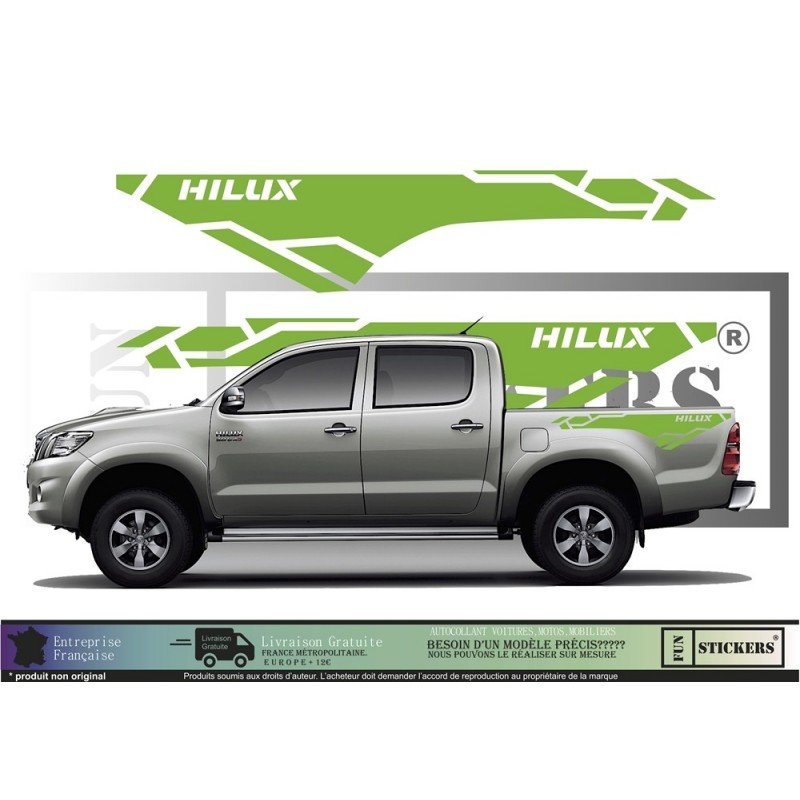 Toyota Hilux 4x4 kit complet autocollant tuning sticker Fun Stickers