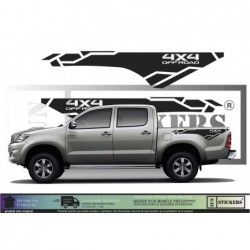 TOYOTA HILUX OFF ROAD 4x4  - Kit Complet - Tuning Sticker Autocollant Graphic Decals