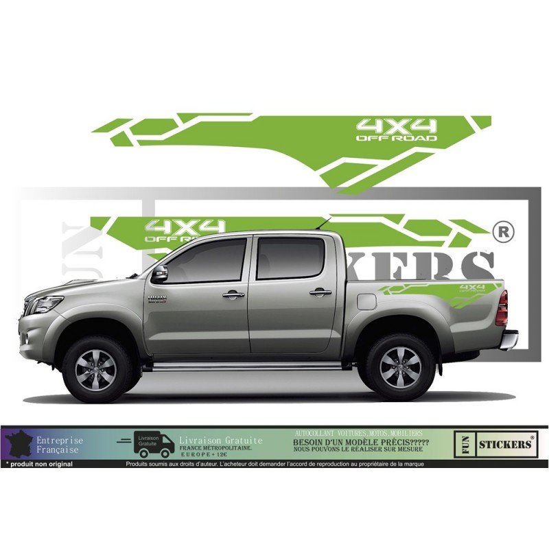 Toyota Hilux OFF ROAD 4x4 kit complet autocollant tuning sticker Fun Stickers