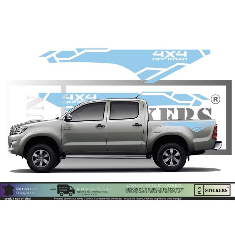 Toyota Hilux OFF ROAD 4x4 kit complet autocollant tuning sticker Fun Stickers