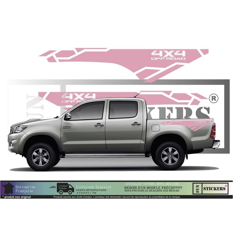 Toyota Hilux OFF ROAD 4x4 kit complet autocollant tuning sticker Fun Stickers