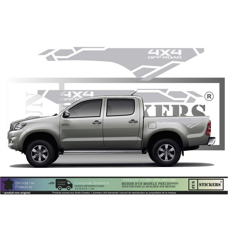 Toyota Hilux OFF ROAD 4x4 kit complet autocollant tuning sticker Fun Stickers