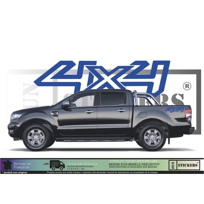 Kit autocollant universel 4x4 pick-up utilitaire Ford toutes marques Fun Stickers