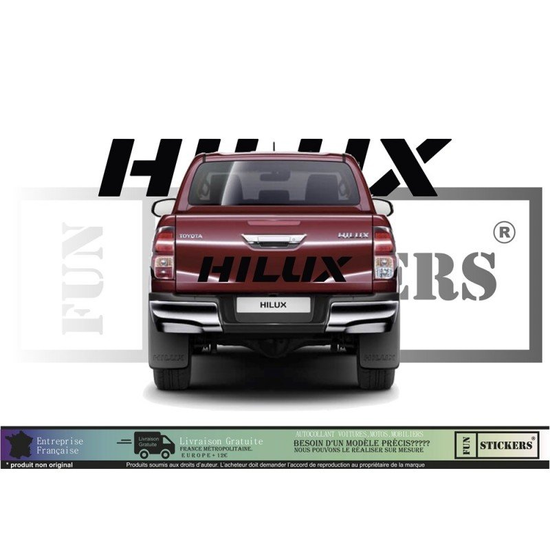 Sticker logo benne Toyota Hilux kit autocollant 4x4 Fun Stickers