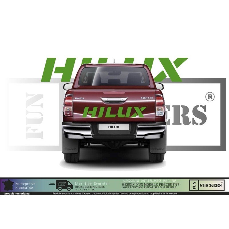 Sticker logo benne Toyota Hilux kit autocollant 4x4 Fun Stickers