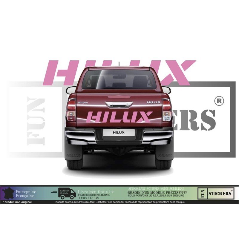 Sticker logo benne Toyota Hilux kit autocollant 4x4 Fun Stickers