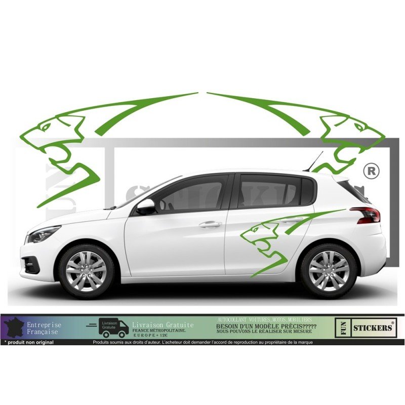 Peugeot Logo Lion ST GTI racing - - Complete Kit - Tuning Sticker Sticker Graphic Decals