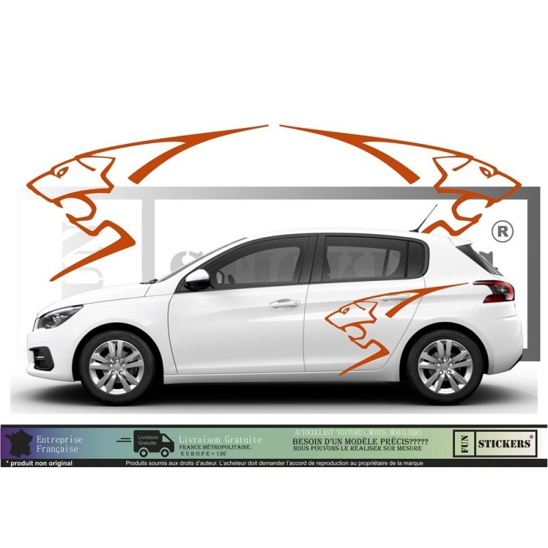 Peugeot Logo Lion ST GTI racing - - Complete Kit - Tuning Sticker Sticker Graphic Decals