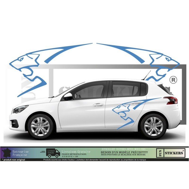 Peugeot Logo Lion ST GTI racing - - Complete Kit - Tuning Sticker Sticker Graphic Decals