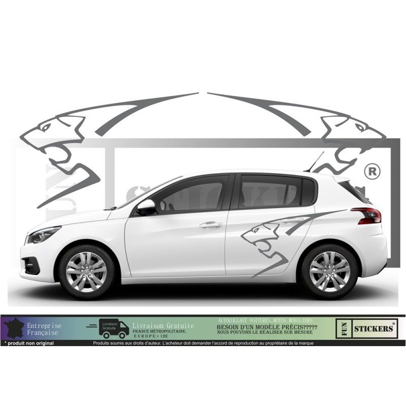 Peugeot Logo Lion ST GTI racing - - Complete Kit - Tuning Sticker Sticker Graphic Decals