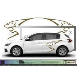 Peugeot kit logo Lion ST GTI racing sticker autocollant Fun Stickers