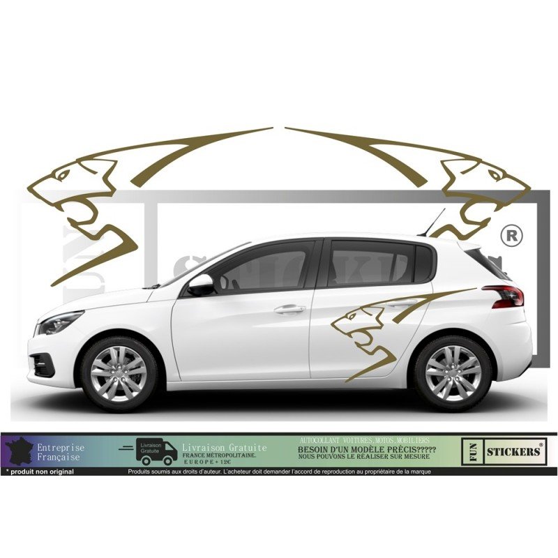 Peugeot kit logo Lion ST GTI racing sticker autocollant Fun Stickers
