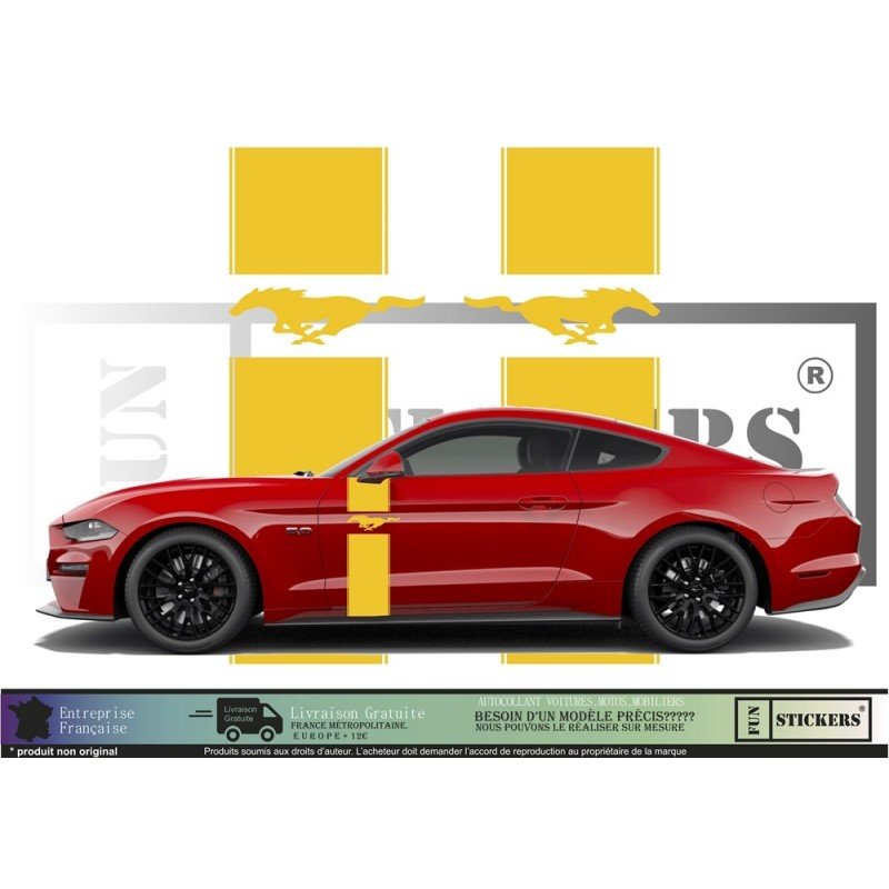 Ford Mustang bandes laterales kit complet autocollant tuning Fun Stickers
