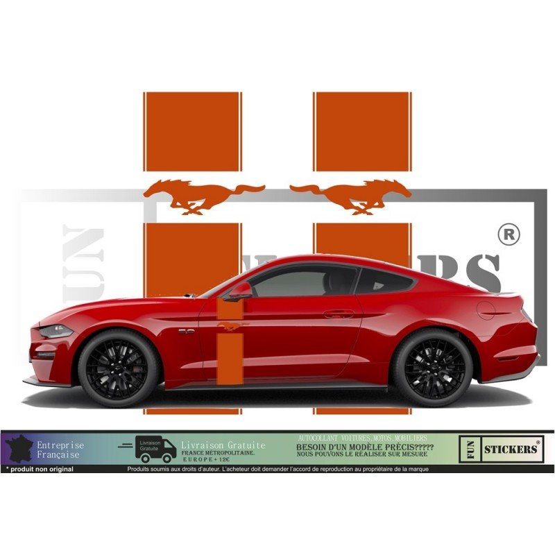Ford Mustang bandes laterales kit complet autocollant tuning Fun Stickers