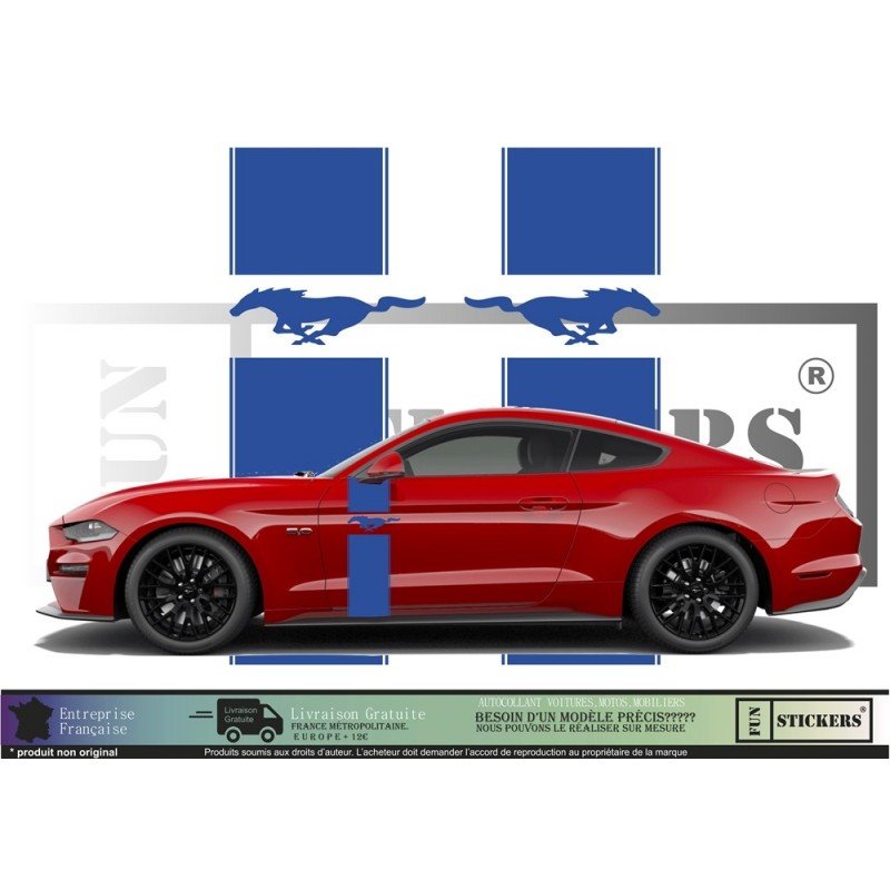Ford Mustang bandes laterales kit complet autocollant tuning Fun Stickers