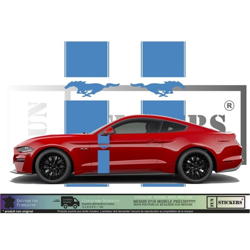 Ford Mustang bandes laterales kit complet autocollant tuning Fun Stickers