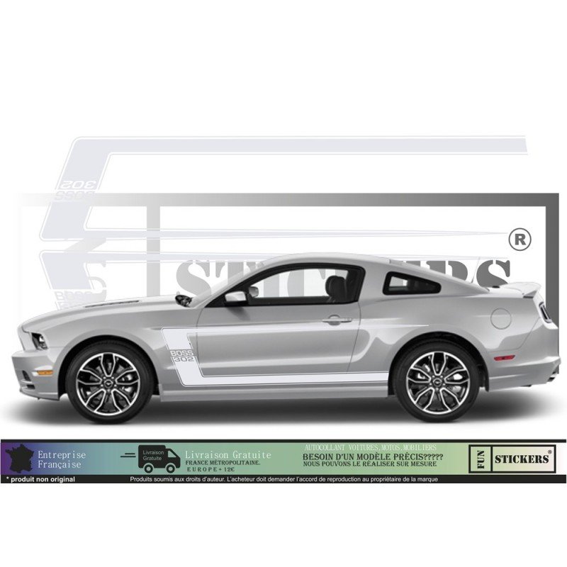 Ford Mustang BOSS 302 bandes et autocollants stickers kit Fun Stickers