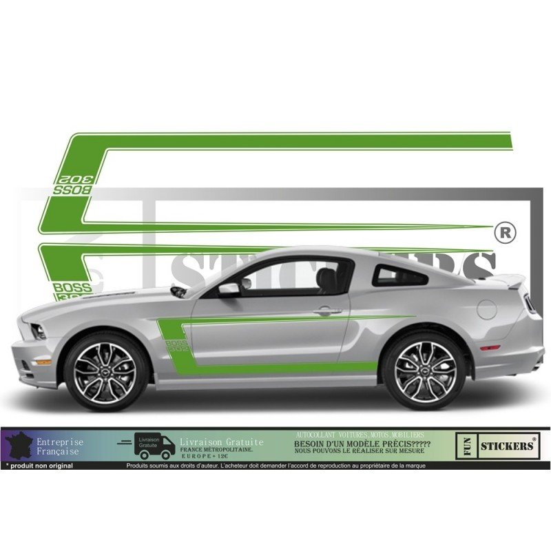 Ford Mustang BOSS 302 bandes et autocollants stickers kit Fun Stickers
