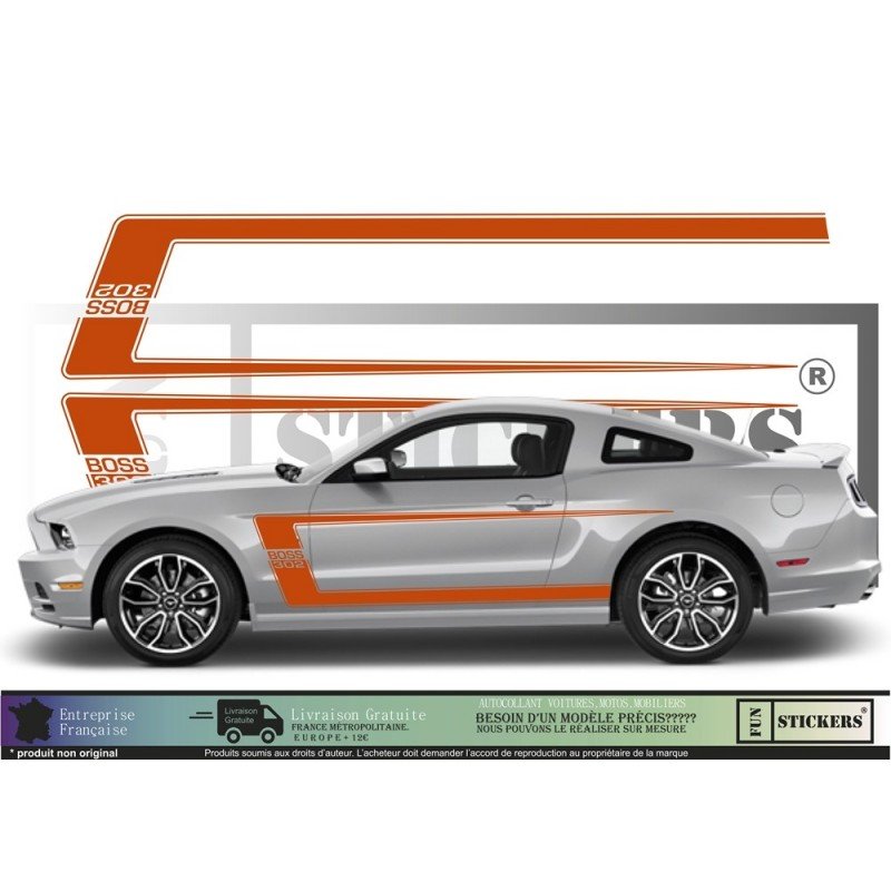 Ford Mustang BOSS 302 bandes et autocollants stickers kit Fun Stickers