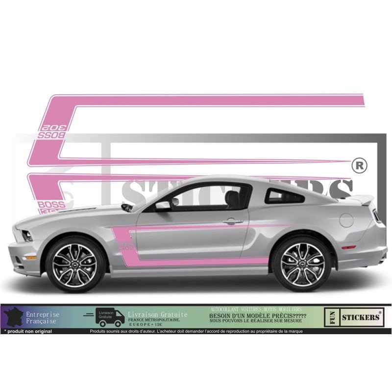 Ford Mustang BOSS 302 bandes et autocollants stickers kit Fun Stickers