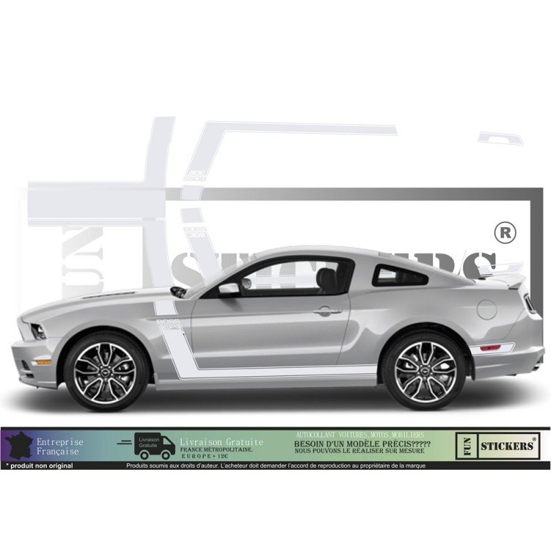 Ford Mustang BOSS 302 autocollants stickers kit complet Fun Stickers