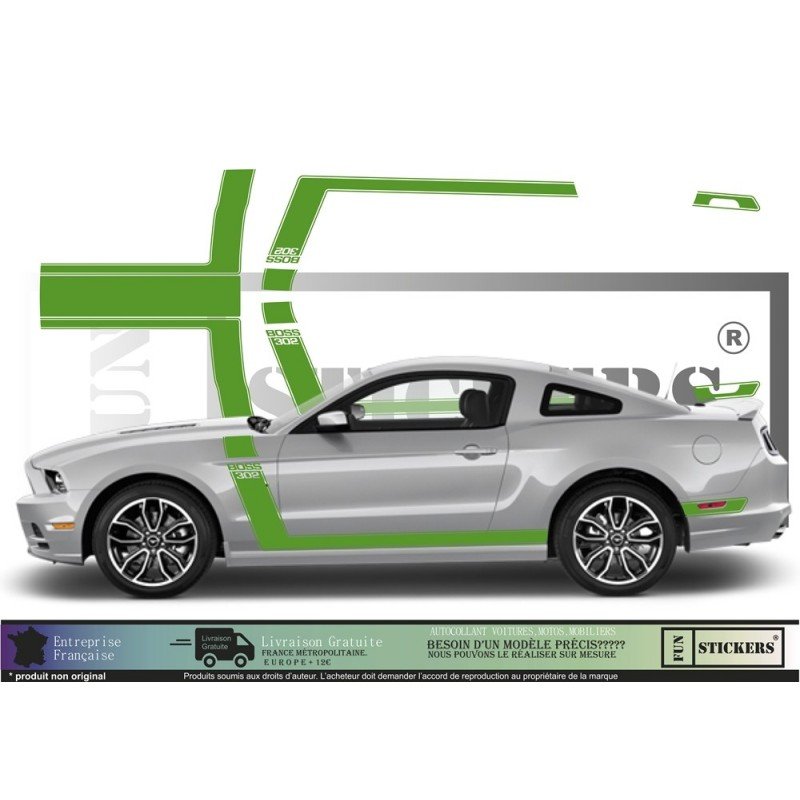 Ford Mustang BOSS 302 autocollants stickers kit complet Fun Stickers