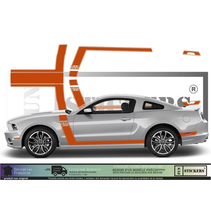 Ford Mustang BOSS 302 autocollants stickers kit complet Fun Stickers