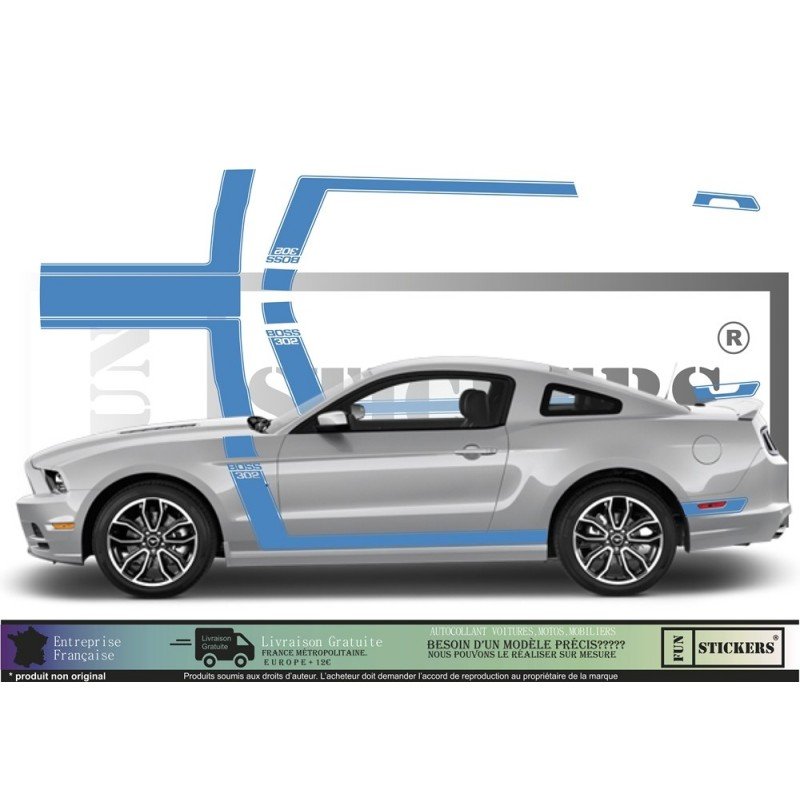 Ford Mustang BOSS 302 autocollants stickers kit complet Fun Stickers