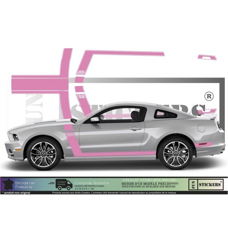Ford Mustang BOSS 302 autocollants stickers kit complet Fun Stickers