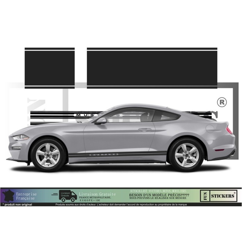 Ford Mustang bandes -  - Kit Complet - Tuning Sticker Autocollant Graphic Decals