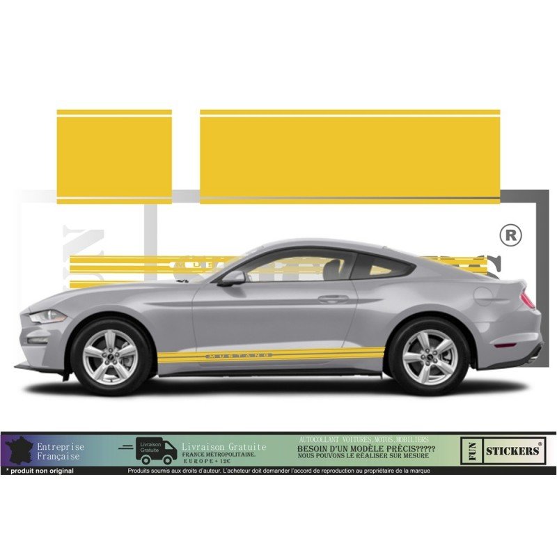 Ford Mustang kit complet bandes decoratives tuning autocollant Fun Stickers