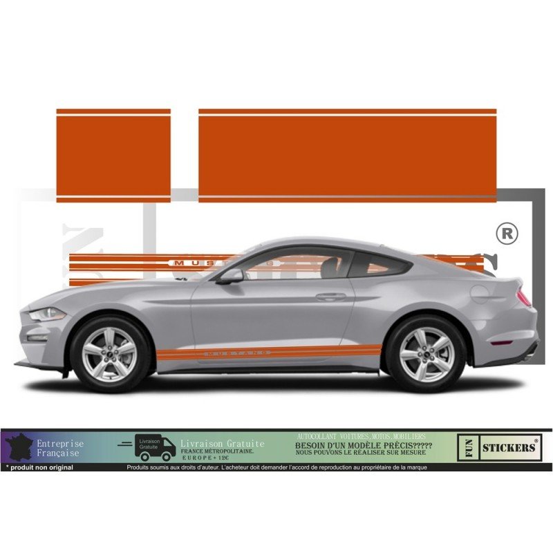 Ford Mustang kit complet bandes decoratives tuning autocollant Fun Stickers